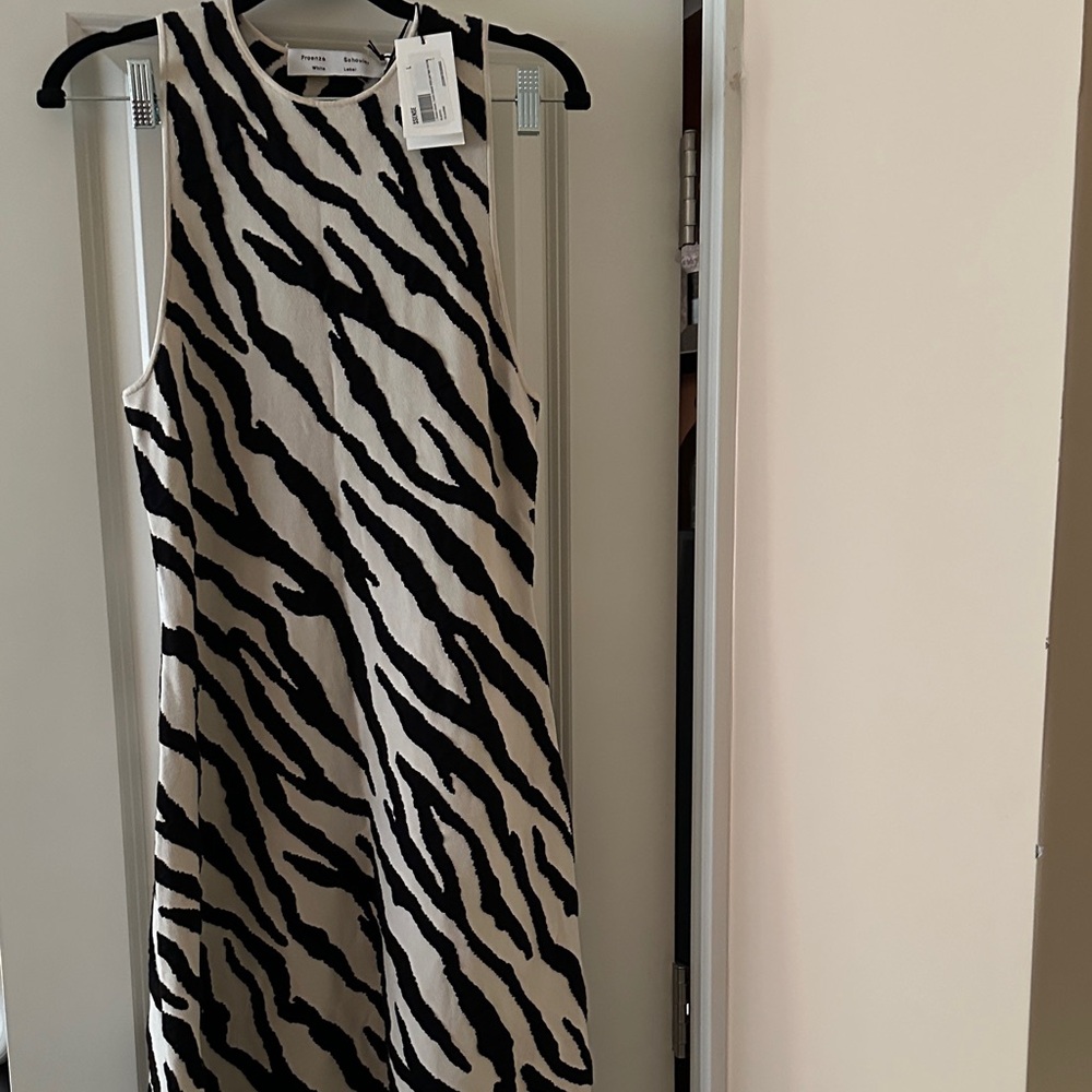 Proenza NWT White Label, Zebra Print, Sleeveless Dress